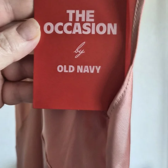 NWT Old Navy Peach Satin Maxi Dress - Picture 5 of 7